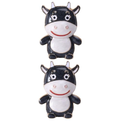 2 Stck. Kreative Alloy Ox Brooch Stilvolle Brustnadel für Frauen Mode Accessoire für Neujahr Dekorieren von Kleidung Taschen Schals von minkissy