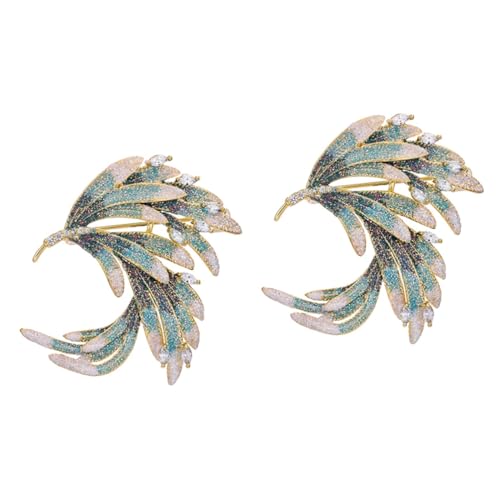 2 Stück Brosche für Damen Modisches Accessoire für Jacken Kleider Hochzeiten Partys Handwerkskunst für Einen Charmanten Look zu Valentinstag Weihnachten von minkissy