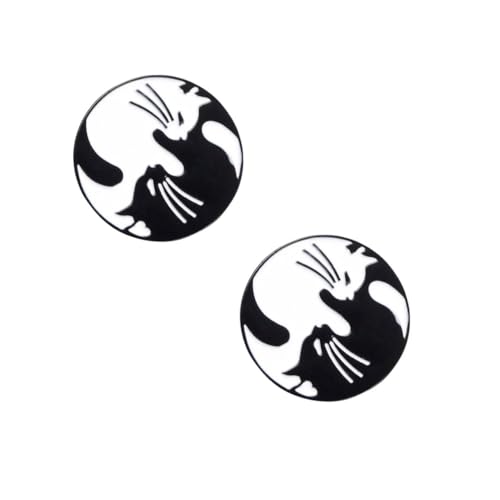 2 Stück Cat Brooch Cartoon Design Legierung Lustige Kreative Brosche für Jeans Taschen Kleidung Leicht Langlebig von minkissy