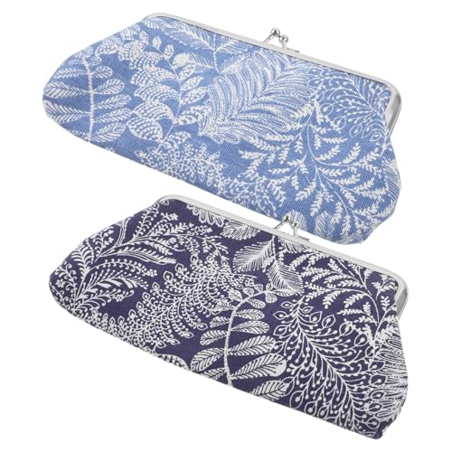2 Stück Damen Handtaschen Kleine Geldbörse mit Blattdesign Handliche Münztasche für Damen Leicht Praktisch für Reisen von minkissy