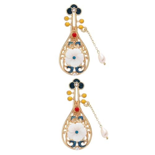 2 Stück Lute Brosche Anstecknadel für Frauen Stilvolle Schmuck Brosche im Ethnischen Design für Besondere Anlässe Alltagsoutfits Langlebig Perfektes Accessoire für Hochzeiten von minkissy