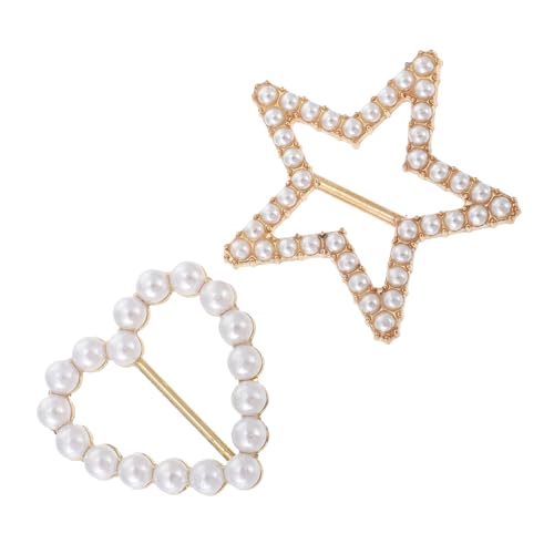 minkissy 2stücke Schal Perlenverschluss Clip Schal Perlenschnallen Schmuckverschluss Für Hochzeit Party Business Alltag von minkissy