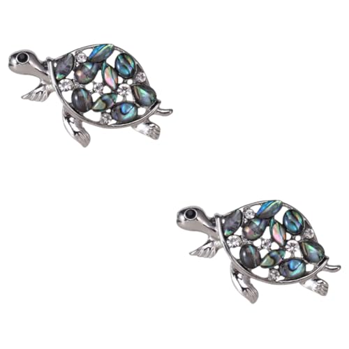 2 Stück Schildkröten Brosche für Damen Anstecknadel für Kleidung Hüte Schals Perfektes für Weihnachten oder Besondere Anlässe von minkissy