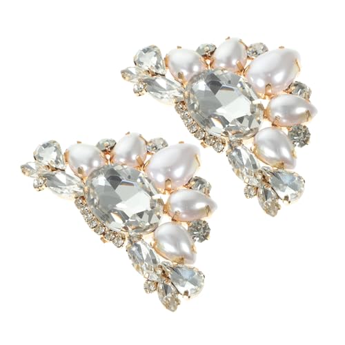 2 Stück Schuhclips mit Perlen Abnehmbare Schuhschnallen für Hochzeiten Partys Dekorative Schuhaccessoires für Damen Vielseitiges Schuhzubehör für Styles von minkissy