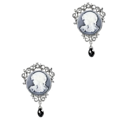 2 Stück Vintage Brosche für Damen Viktorianische Brosche mit Anstecknadel für Schal Hut Perfektes für Geburtstage Besondere Anlässe Modisches Accessoire für Frauen von minkissy