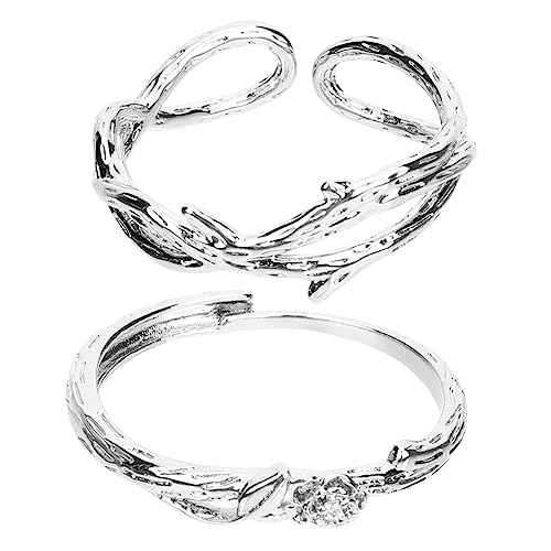 minkissy 2stücke Paarringe Für Thorn Verschiebbare Ringe Als Liebes Und Versprechensringe Für Valentinstag Und Geburtstagsgeschenke von minkissy