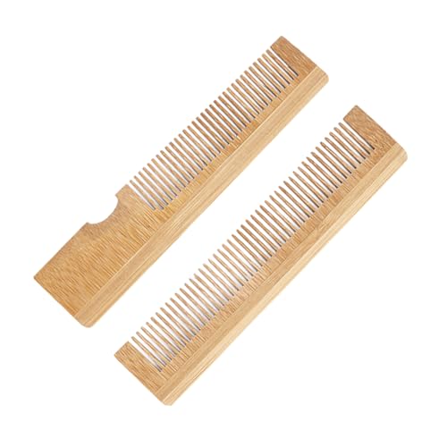 minkissy 2 Stück Bartkämme Aus Bambus Für Männer Tragbarer Schnurrbart Und Haarkamm Vielseitig Für Bart- Haar Und Augenbrauenpflege Langlebig Und Kompakt Für Unterwegs von minkissy