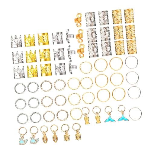 minkissy 200stücke Haar Zöpfe Schmuck Dreadlocks Ringe Frauen Haar Zubehör Flechtschmuck Haaranhänger Zopfaccessoires Dreadlock-flechtaccessoires von minkissy