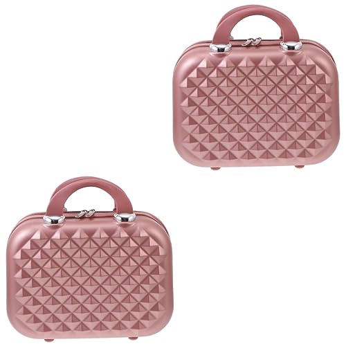 2St Kosmetikkoffer kleiner Koffer für Damen wasserdichte Kosmetiktasche Handtaschen großer Make-up-Organizer Kosmetiktasche mit Tragegriff Reise-Kosmetiktasche hart Wäschesack Abs von minkissy