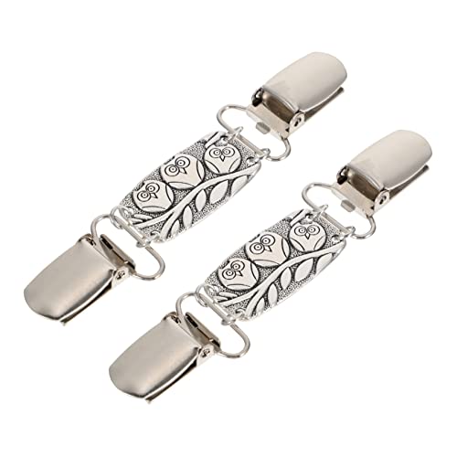 2Stücke Legierung Brosche Clip für Kleidung Strickjacke Schal Kreative Corsage mit Retro Design für Frauen von minkissy