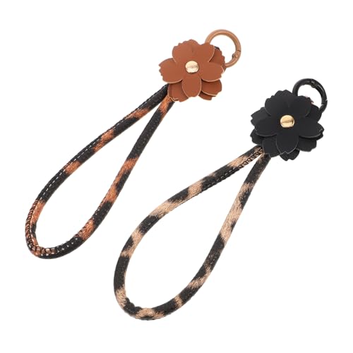 2Stücke PU Schlüsselanhänger Handgefertigt Taschenanhänger Langlebig Vielseitig Einsetzbar für Schlüssel Handtaschen Modisches Accessoire Candy Farben von minkissy