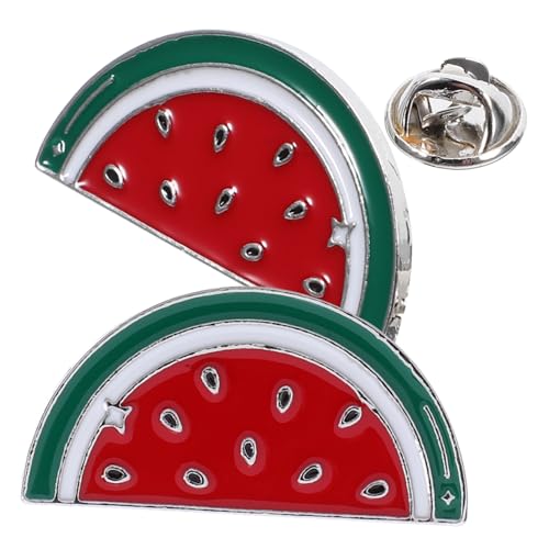 2Stücke Wassermelonen Broschen Legierung Retro Ansteckpins für Damen für Kleidung Schals Accessoires Partys Festivals von minkissy