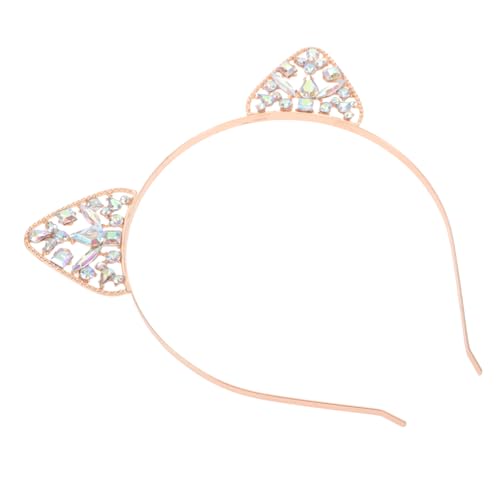 2pcs Kätzchen Stofftiere Strass Stirnband Kopfbedeckung für Frauen Tiere Ohren Kopfschmuck Halloween Party Kopfschmuck Niedlich Tier Ohr Frisur Katze Ohr Haar Hoop Katzenohr Stirnband minkissy von minkissy