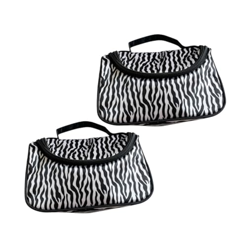 minkissy 2stücke Kosmetik Tasche Mit Fächern Make-up Beutel Für Damen Reise Aufbewahrungstasche Für Kosmetika Und Kleinigkeiten von minkissy