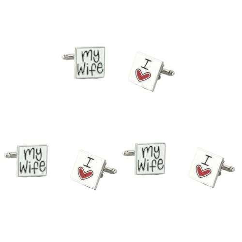 3 Sätze Hochwertige Jubiläums Manschettenknöpfe Für Herren Hemdmanschetten Für Formelle Anlässe Langlebig Geschenkidee Für Ehefrau 2 Stück * 3 von minkissy