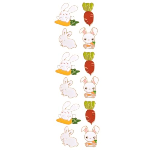 3 Sätze Teiliges Niedliche Karotten Rabbit Brosche Kreative Emaille Anstecknadel Für Damen Accessoires Für Kleidung Taschen Lifelike Design Langlebig Für Alltagsmode 4 Stücke * 3 von minkissy