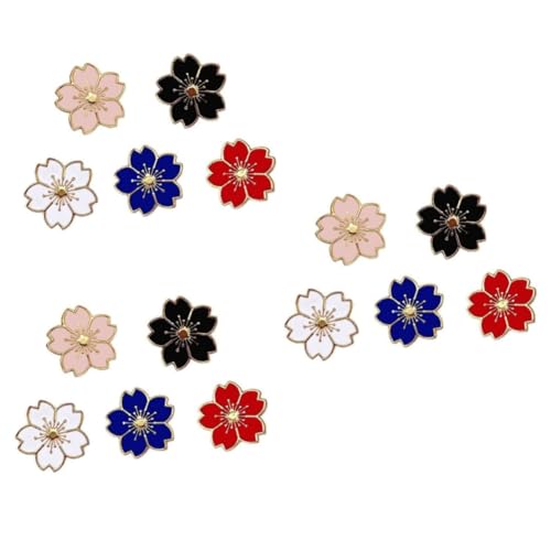 3 Sätze Teiliges Niedliche Kirschblüten Broschen Für Damen Japanischer Anstecknadeln Für Kleidung Taschen Hüte Schals Weiß 5 Stück * 3 von minkissy