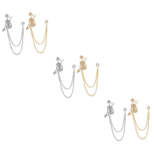 3 Sätze Violin Broche Für Kleidung Kreativer Anstecker Im Violin Design Für Anzüge Kleider Accessoires Robust Langlebig Für Verschiedene Anlässe 2 Stück * 3 von minkissy