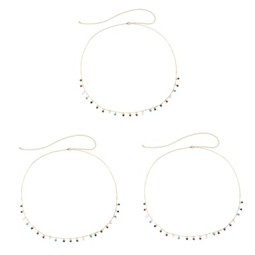 3 Stck. Bohemian Waist Chain für Damen Dekorative Körperkette Perfektes Accessoire für Strand Sommerlooks von minkissy