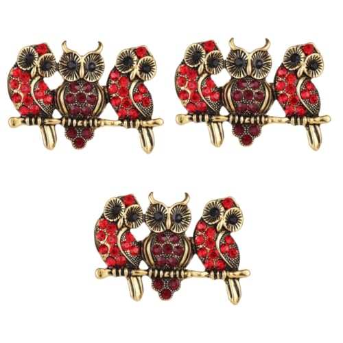 3 Stck. Brosche Legierung Modisches Accessoire für Damen für Valentinstag Geburtstage Besondere Anlässe Vielseitig Einsetzbar zur Dekoration von Kleidung Taschen Schals von minkissy