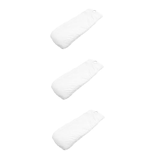 3 Stück Blatt Beauty-massage-bettdecke Bettwäsche Gesicht Mikrofaserstoff Halterungsabdeckung Weiß von minkissy