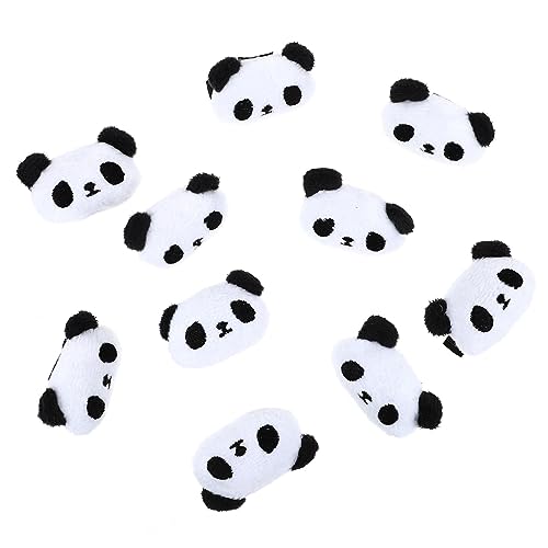 minkissy 30 Stk Panda-haarnadel Panda-geschenke Haar Klammern Baby Mädchen Haarschmuck Baby-mädchen-geschenk Tierhaarnadeln Weiches Spielzeug Niedlich Kleine Zubehör Baumwolle Weiß von minkissy