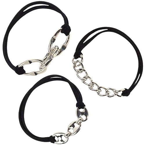 minkissy 3stücke Elastische Haargummis Für Frauen Und Mädchen Haarzubehör Für Pferdeschwanzhalter Praktische Haarbänder Für Alltag Und Partys Minimalistisches Design von minkissy