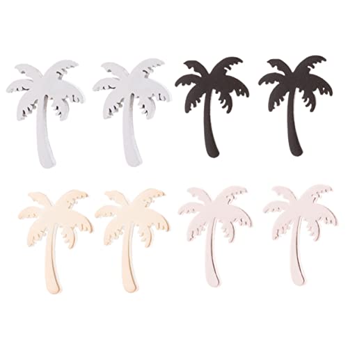 4 Paare Kokosbaum Ohrringe für Damen Gold Silber Stilvolle Dangle Ohrringe für Casual Sommer Looks von minkissy