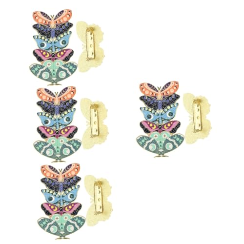 4 Sätze Teiliges Set Retro Broschen Emaille Anstecknadeln Für Rucksäcke Insekten Abzeichen Für Damen Schmuck Accessoires 5 Stück * 4 von minkissy