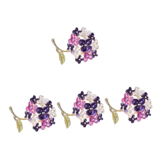 4 Stück Blumenballs Brosche für Frauen Vintage Kleidung Anstecknadel Eleganter Stecker für Jacken Rucksäcke Accessoires Langlebigem Zinklegierungsmaterial Xza von minkissy