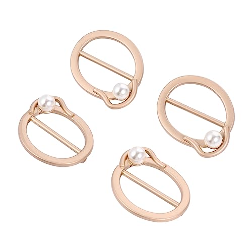 minkissy 4 Stück Schal Ringe Broschen Metall Retro Schal Schnallen für Damen Kleidung Accessoire für Hochzeiten und Partys von minkissy