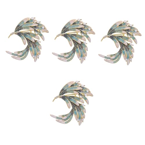 4 Stück Leichter Halbdreh Brosche für Frauen Eleganter Anstecker für Jacken Schals Modisches Accessoire für Besondere Anlässe von minkissy