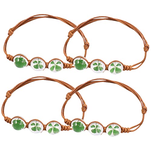 4 Stück Teiliges Frauen Armband Handgewebten Perlen Glücksbringer Armbänder mit Glasperlen Vielseitige Beaded Schmuck für Besondere Anlässe von minkissy