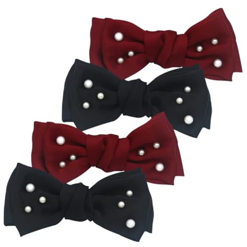 4 Stück Teiliges Schuhclips mit Schleifen für Damen Abnehmbare Schuhdekorationen für Hochzeiten Partys Besondere Anlässe Accessoires für Pumps Sandalen von minkissy