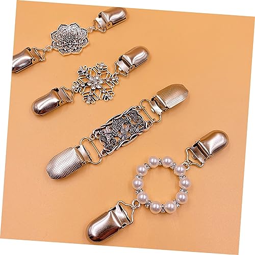 minkissy 4stücke Damen Pullover Clip Retro Strickjacke Verschluss Schal Clip Kleidungszubehör von minkissy