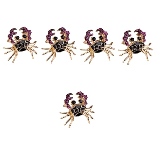 5 Stück Kreative Krabbenbrosche für Damen Süße Anstecknadel Hochwertigem Material Einzigartiges Design Kleidung Taschen Hüte von minkissy