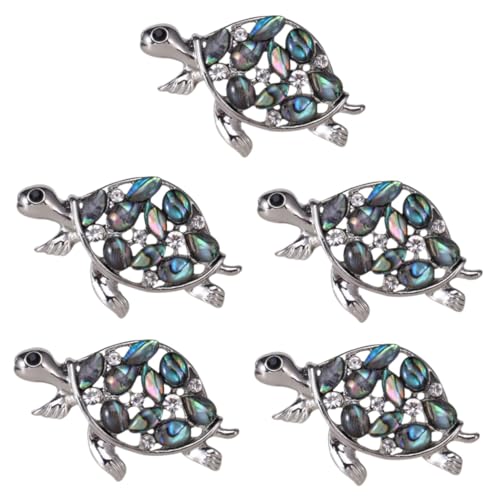 5 Stück Schildkröte Brosche für Damen Tier Anstecknadel Hochwertigem für Kleidung Schals Taschen Perfektes für Besondere Anlässe von minkissy