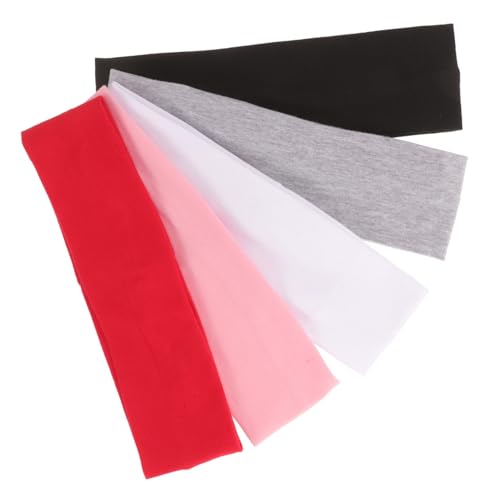 5 Stück Sport Stirnbänder für Herren Damen Elastische Atmungsaktive Schweißbänder für Fitness Yoga Laufen Training Feuchtigkeitsableitendes Weiches Material von minkissy