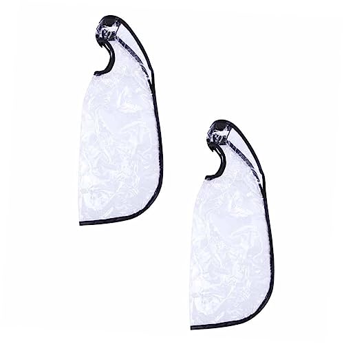 6 Stk Shampoo-lätzchen Für Ältere Menschen Schürze Haarpflege Regenschirm Weiß Plastik Pp von minkissy