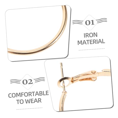 minkissy Runde Creolen Ohrringe für Damen Große Geometrische Kreisohrringe Hautfreundlichem Metall Trendiger Ohrschmuck für Outfit von minkissy