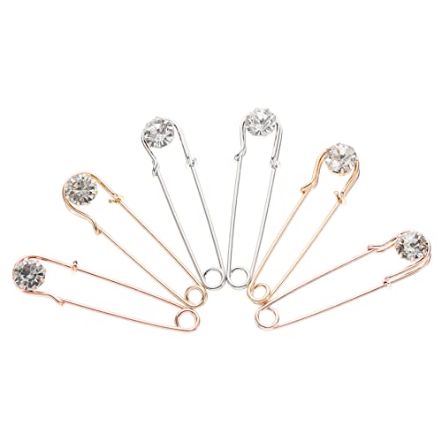 minkissy 6stücke Strassbroschen Mit Perlen Für Damen Kreative Schmuck-clips Mit Sicherheitsnadel Zum Befestigen An Kleidung Schals Und Strickjacken von minkissy