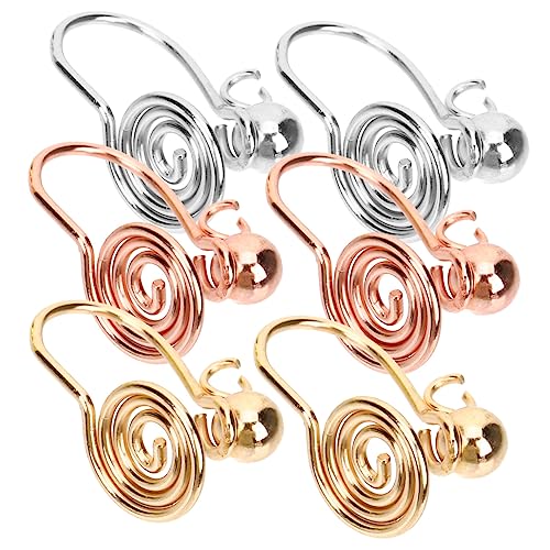 minkissy Druck Ohrringe Clip 6 Stücke Spirale Ohrclips für Mädchen Verstellbar Hypoallergen Elegantes Design Piercing von minkissy