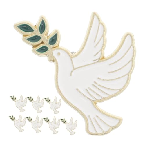 8 Stück Tauben Anstecknadel Friedenstaube Mit Olivenzweig Emaille Anstecker Brosche Schmuck Für Rucksäcke Hüte Kleidung Taschen Für Männer Frauen von minkissy