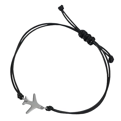 minkissy Flugzeug-armband Für Männer Fadenarmband Mit Charm Verstellbares Seilarmband Personalisiertes Für Freund Oder Ehemann von minkissy