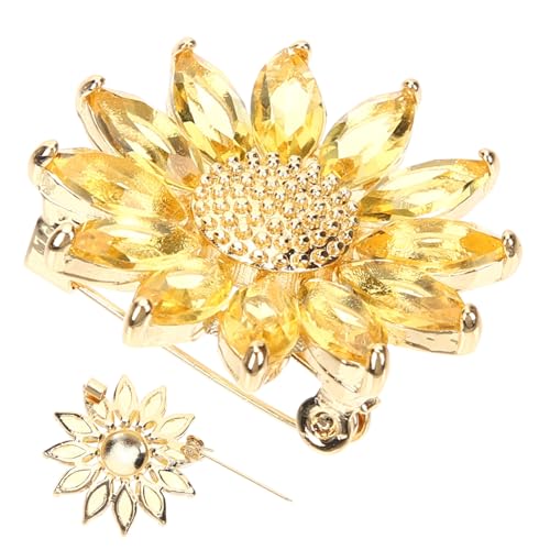 minkissy Kristallblumen Brosche Blumen Nadel Dekorative Kleidungsbroschennadel Kristallblumennadel Broschennadelclip von minkissy