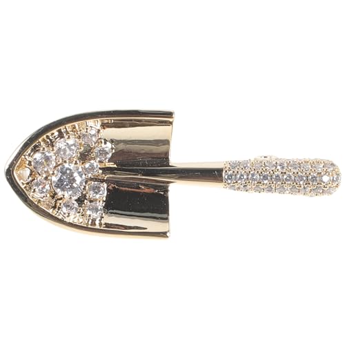 minkissy Schaufel Anstecknadel Aus Kupfer Und Edelstein Für Kleidung Schals Und Kleider Brosche Für Damen Und Herren Dekorative Brosche Für Formelle Anlässe von minkissy