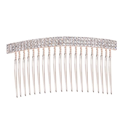 Diamant-haarspangen Hochzeit Haarspange Haarspangen Aus Kristall Zweireihige Haarnadel Aus Strass Haarnadeln Mit Strasssteinen Tiara Haarklammer Haarschmuck Krone Kamm Braut von minkissy