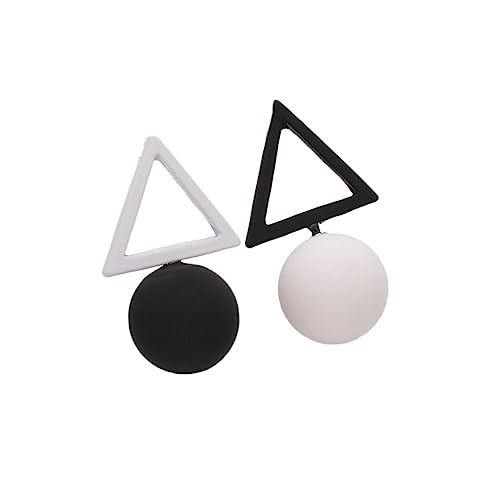 Einfache Geometrische Ohrringe für Damen Asymmetrische Dreiecks Ohrstecker Perlen Modisches Schickes Design von minkissy