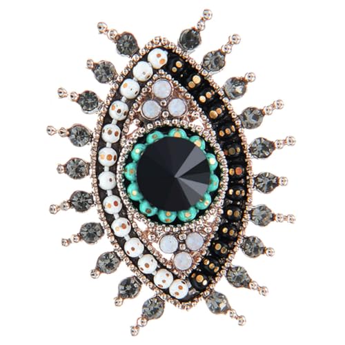 minkissy Evil Eye Brosche Mit Strass Für Damen Dekorative Metall-lapel-pin Für Kleidung Schals Und Taschen Elegante Schmuckaccessoire von minkissy