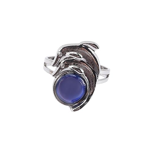 Farbwechselring für Damen Herren Verstellbar mit Tierischem Design Reagiert Körpertemperatur Stimmungsring für Erwachsene von minkissy